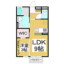 メゾンエルピス 1LDKの間取図画像
