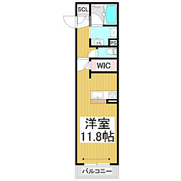 Serena Okada ワンルームの間取図画像