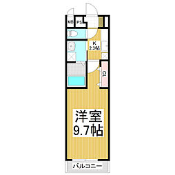 S-YARD稲葉 1Kの間取図画像