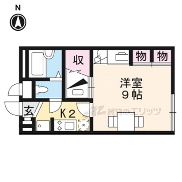 滋賀県蒲生郡日野町大窪(賃貸アパート1K・1階・23.18㎡)の写真 その2