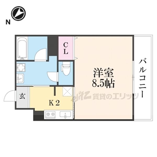 クラインヴォーネン 302｜滋賀県野洲市久野部(賃貸マンション1K・3階・26.90㎡)の写真 その2