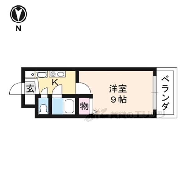 セコンダリー谷畑 512｜滋賀県草津市野村6丁目(賃貸マンション1K・5階・25.50㎡)の写真 その2