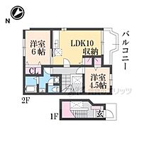 滋賀県彦根市東沼波町（賃貸アパート2LDK・2階・58.12㎡） その2