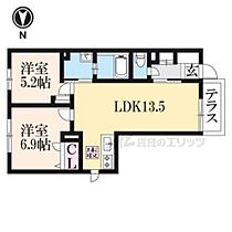 滋賀県米原市梅ヶ原（賃貸アパート2LDK・1階・55.26㎡） その2