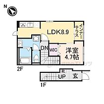 滋賀県野洲市西河原（賃貸アパート1LDK・2階・42.34㎡） その2