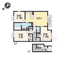 ヴィステリアスクエアB 203 ｜ 滋賀県大津市下阪本5丁目（賃貸アパート3LDK・2階・66.60㎡） その2