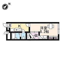 レオパレスＳｐａｒｒｏｗ 1階1Kの間取り