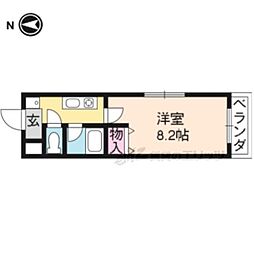 グランディールseta 1Kの間取図画像