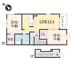 ファミリータイズ1 2LDKの間取図画像