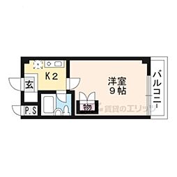 カーサ・ソラッツオ 1Kの間取図画像