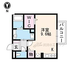 シャルマントリシティ3 ワンルームの間取図画像