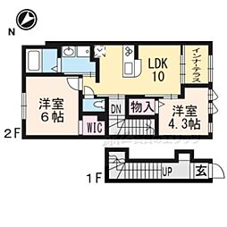 グランドソレーユ2番館 2LDKの間取図画像