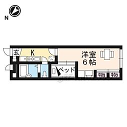 レオパレスレオ★スバル 1Kの間取図画像