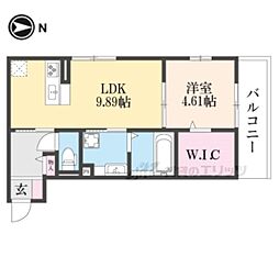 ステラタカサゴ 1LDKの間取図画像