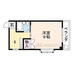 ハイツフクナガ 1Kの間取図画像