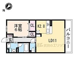フォレコリーヌ 1LDKの間取図画像