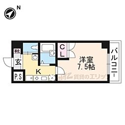 ピュアドミトリーシミズ 1Kの間取図画像