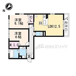 グラン・フォレ 2LDKの間取図画像
