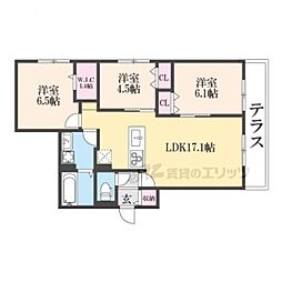 MAISON DE RAY 3LDKの間取図画像