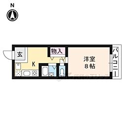 サンダンス 1Kの間取図画像