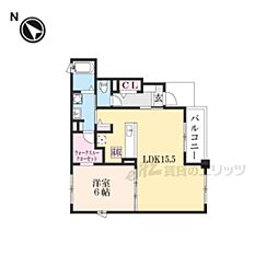 サニーオーブ1 1LDKの間取図画像