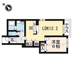 コスモス 1LDKの間取図画像