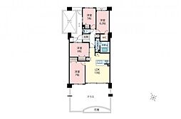 ハートスクエア朝霞パークサイドコート 4LDKの間取図画像