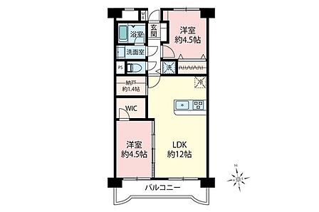 2SLDK 間取り