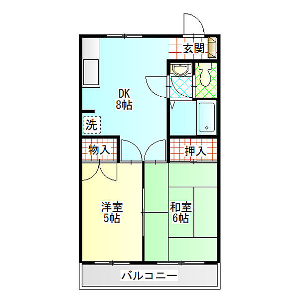 グリーンライフ奥津 208｜神奈川県小田原市久野(賃貸アパート2DK・2階・41.00㎡)の写真 その2