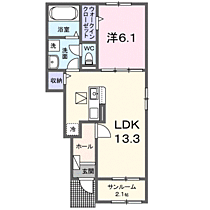 Ｂｅ　Ｖｉｌｌａｇｅ 102 ｜ 神奈川県南足柄市壗下209（賃貸アパート1LDK・1階・50.01㎡） その2