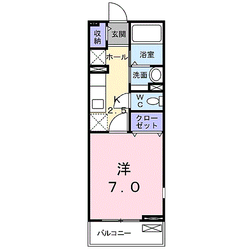 ヴェラーノ 201｜神奈川県小田原市飯田岡(賃貸アパート1K・2階・26.11㎡)の写真 その2