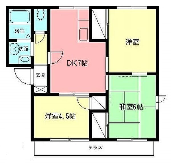 神奈川県小田原市矢作(賃貸アパート3DK・1階・51.00㎡)の写真 その2