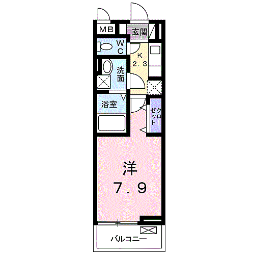 ジュネス　Ｋ 202｜神奈川県小田原市堀之内(賃貸アパート1K・2階・26.72㎡)の写真 その2