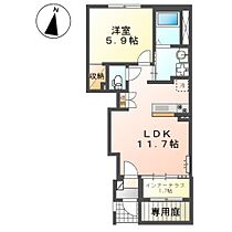 フォルトゥーナ  ｜ 神奈川県足柄上郡開成町延沢（賃貸アパート1LDK・1階・43.24㎡） その2