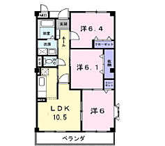 レインボーキャッスル 401 ｜ 神奈川県小田原市東町１丁目20番15号（賃貸マンション3LDK・4階・66.21㎡） その2