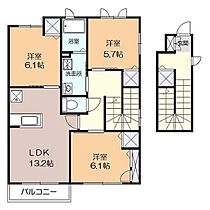 神奈川県小田原市成田（賃貸アパート3LDK・2階・79.25㎡） その2