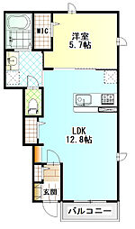 Maison de Tomizu 1LDKの間取図画像