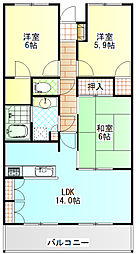 セレスガーデン扇町 3LDKの間取図画像