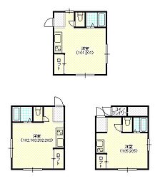 アローエイト ワンルームの間取図画像