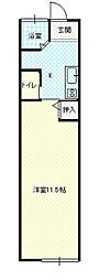 サングリーンアラキ 1Kの間取図画像