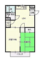 アポイントハイツ 2DKの間取図画像
