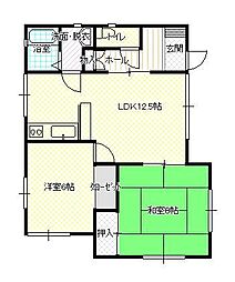 アーデン21 2LDKの間取図画像