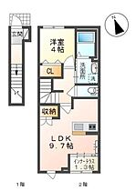 山形県山形市大字松原（賃貸アパート1LDK・2階・42.81㎡） その2