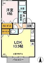 山形県山形市前田町（賃貸アパート1LDK・2階・45.42㎡） その2