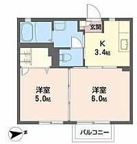 山形県山形市南館2丁目（賃貸アパート2K・1階・33.30㎡） その2