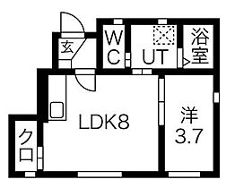 山形県山形市大手町（賃貸アパート1LDK・1階・29.51㎡） その2