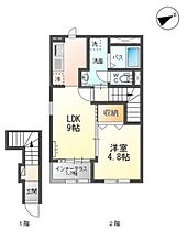 山形県山形市山家町2丁目（賃貸アパート1LDK・2階・42.23㎡） その2