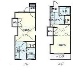 レモンハウス桧町 1Kの間取図画像