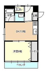 ビューティマンション井上 1DKの間取図画像