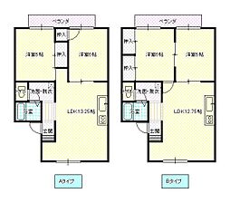 セジュール塩野B棟 2LDKの間取図画像